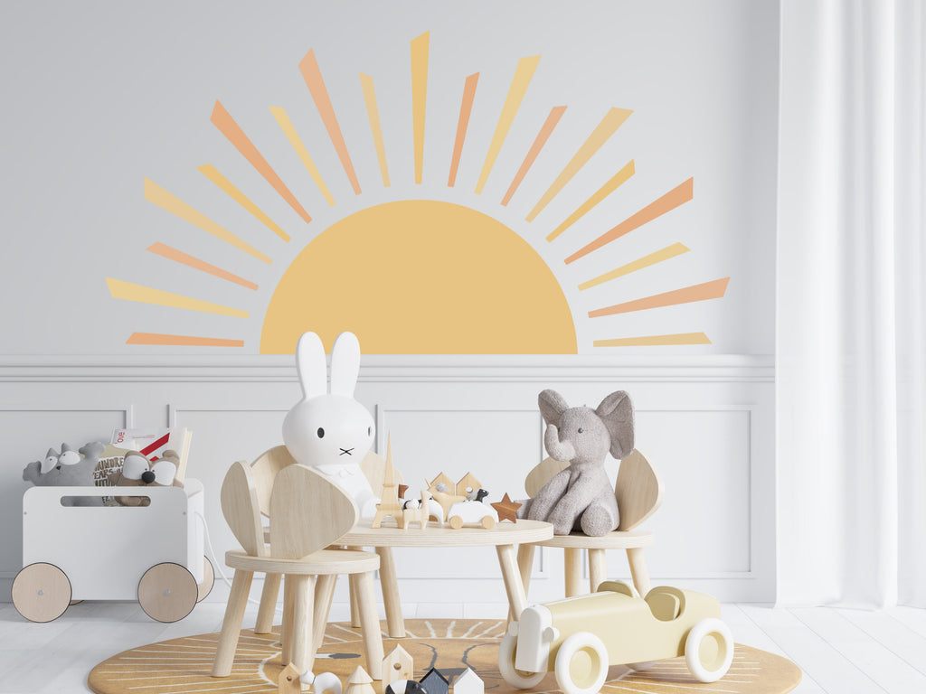 Rising Sun Fabric Wall Decal