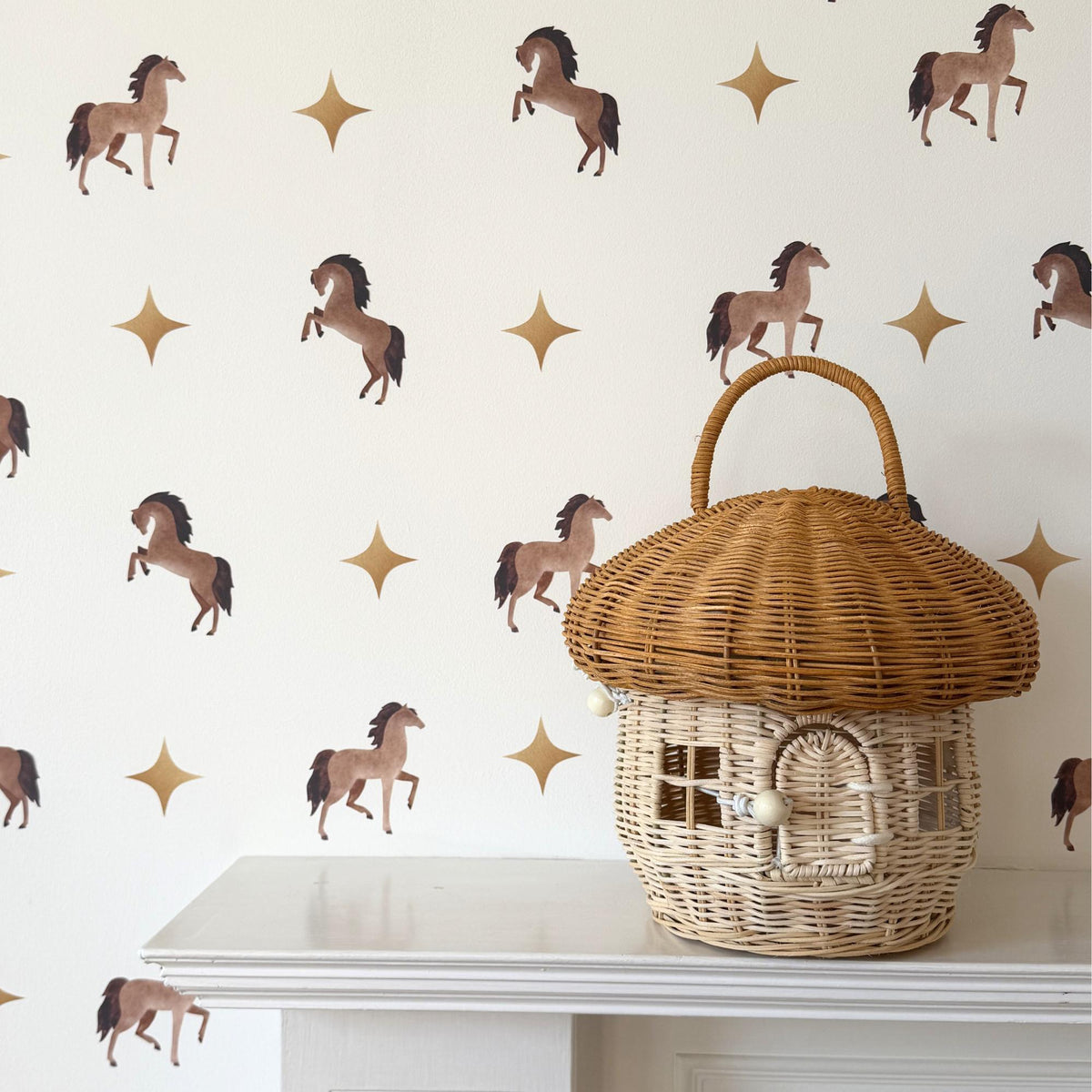 Dancing Horses Fabric Wall Stickers
