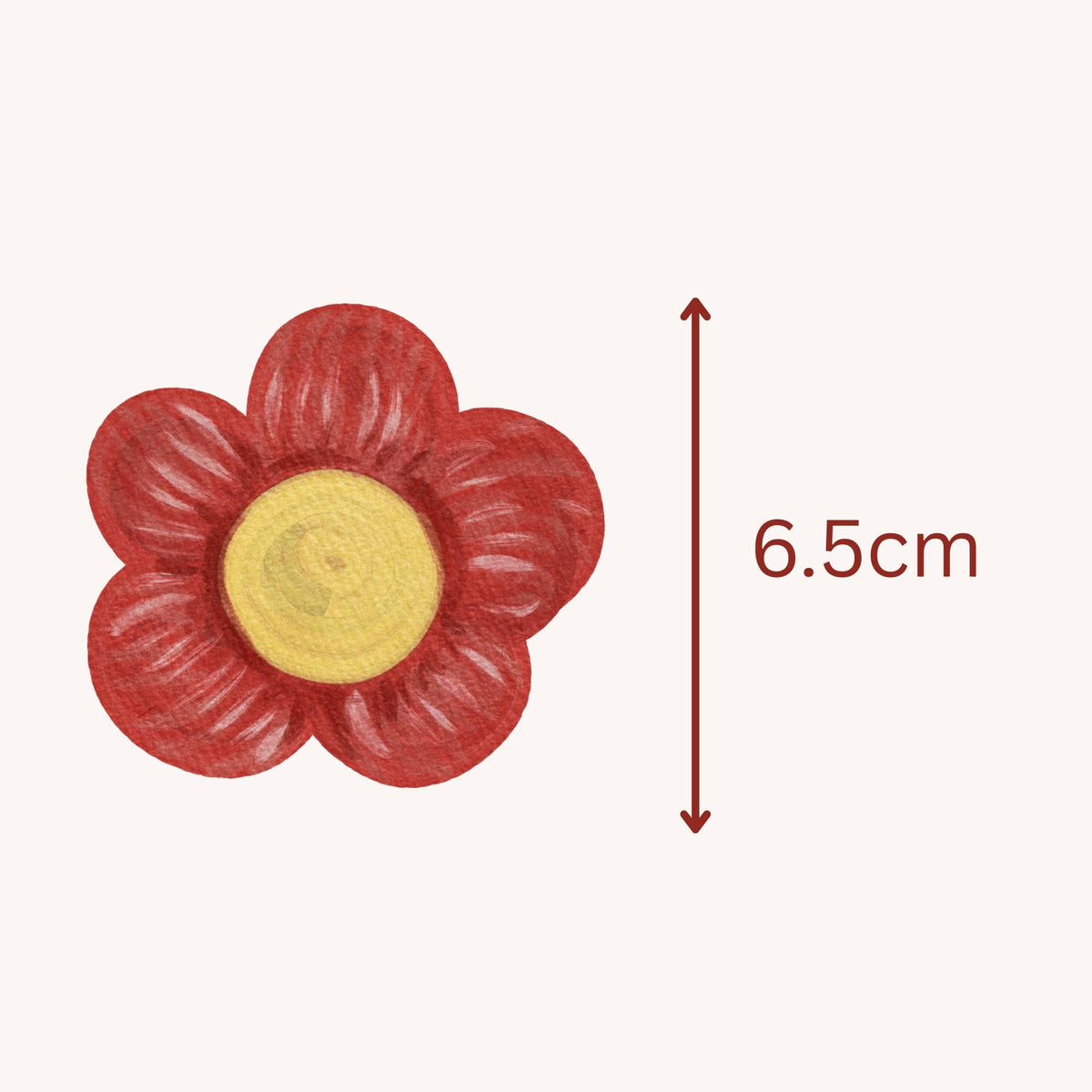 Red Daisy Flower Fabric Wall Decals