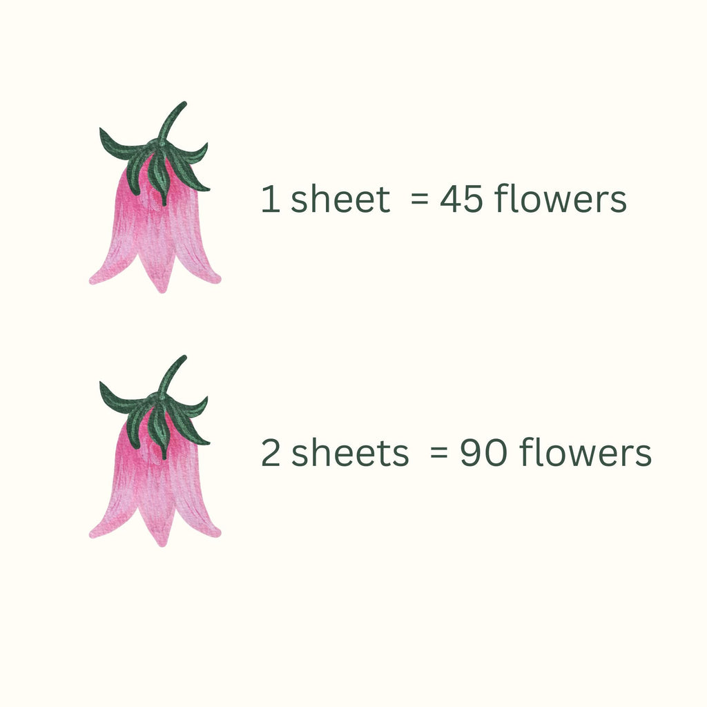 Pink Tulip Flower Fabric Wall Stickers