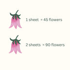 Pink Tulip Flower Fabric Wall Stickers