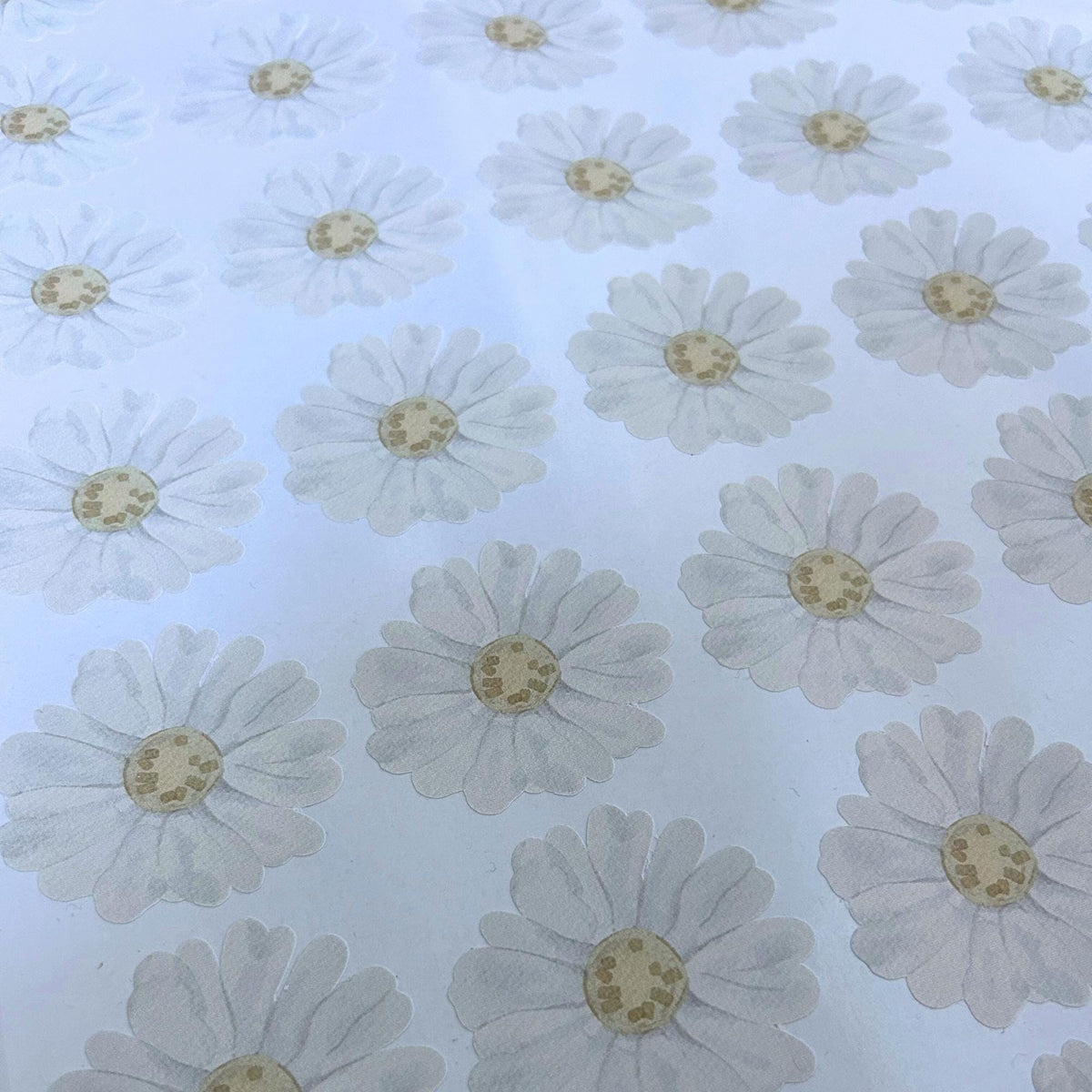 White Daisy Flower Fabric Wall Decals