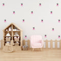 Pink Tulip Flower Fabric Wall Stickers