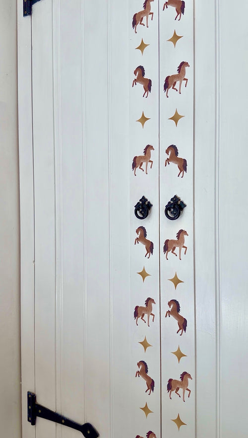 Dancing Horses Fabric Wall Stickers