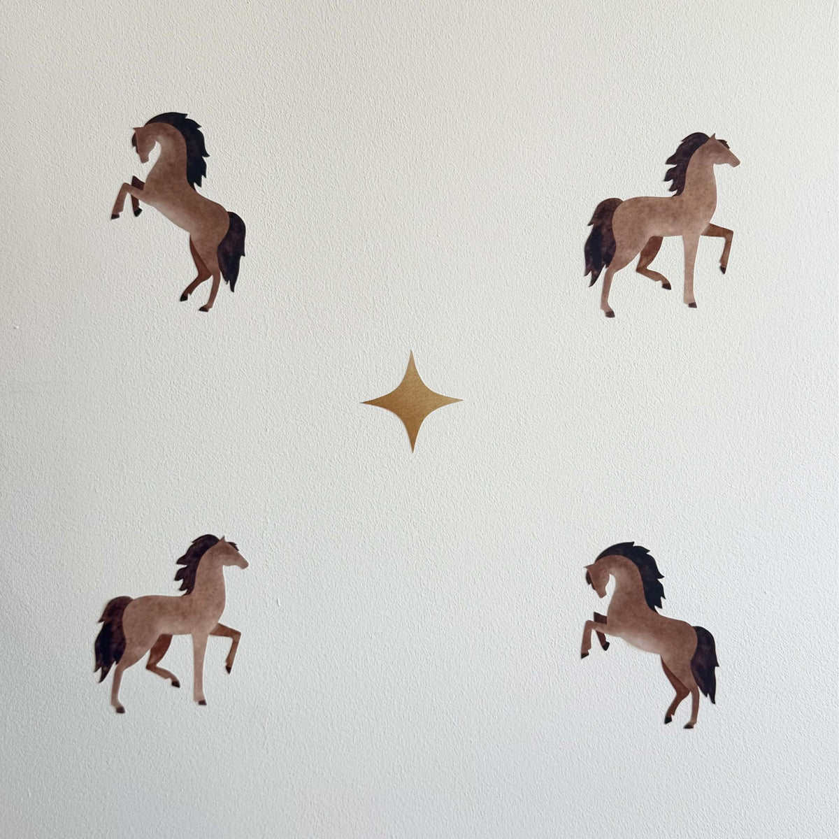 Dancing Horses Fabric Wall Stickers