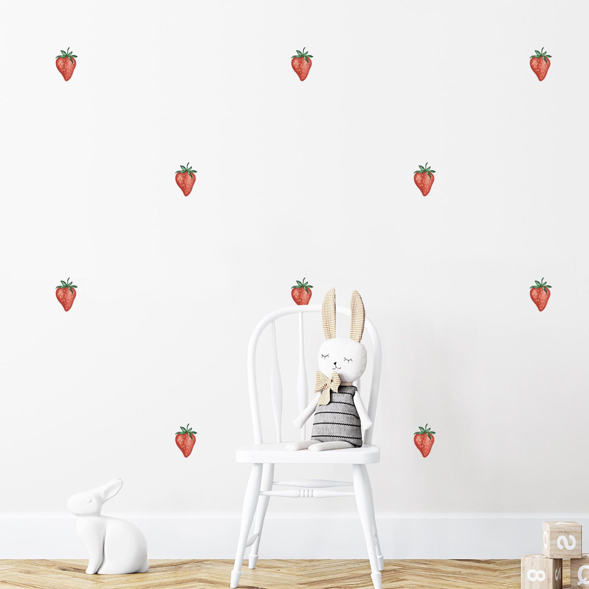 Strawberry Sprinkle Fabric Wall Decals