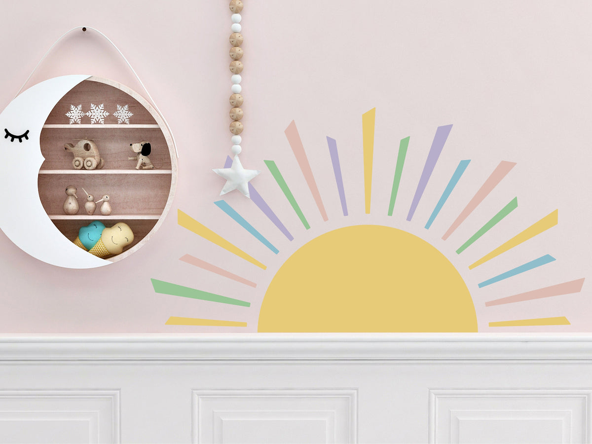 Rising Sun Fabric Wall Decal