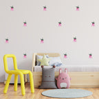 Pink Tulip Flower Fabric Wall Stickers