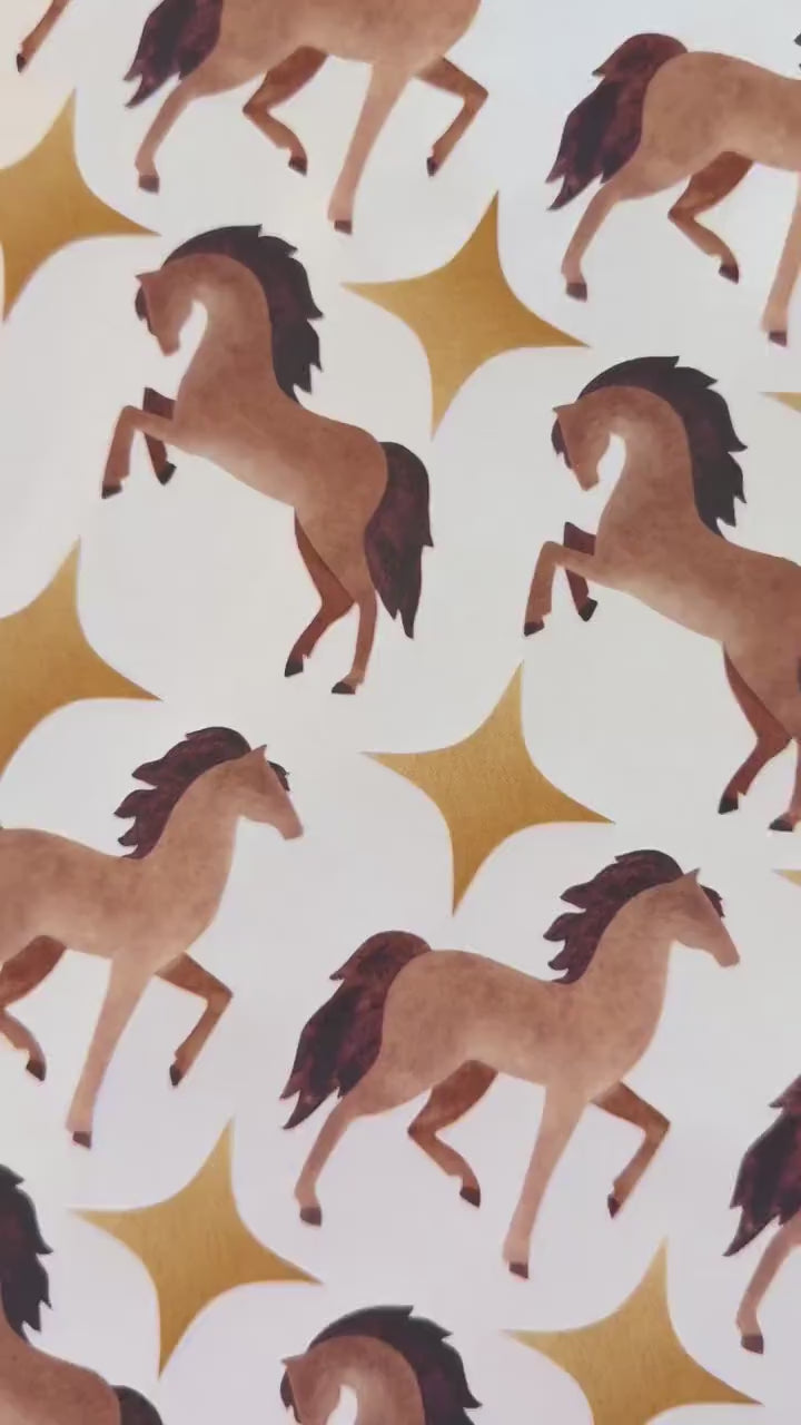 Dancing Horses Fabric Wall Stickers
